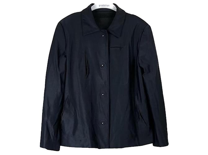 Giacca in poliestere blu navy Fendi