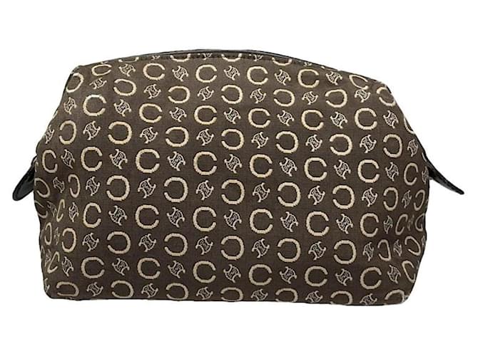 Céline Borsa a mano in cotone marrone Celine Trotteur