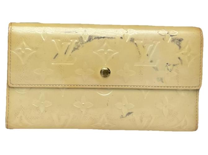 Portafoglio in pelle verniciata gialla Louis Vuitton Virtuose Giallo