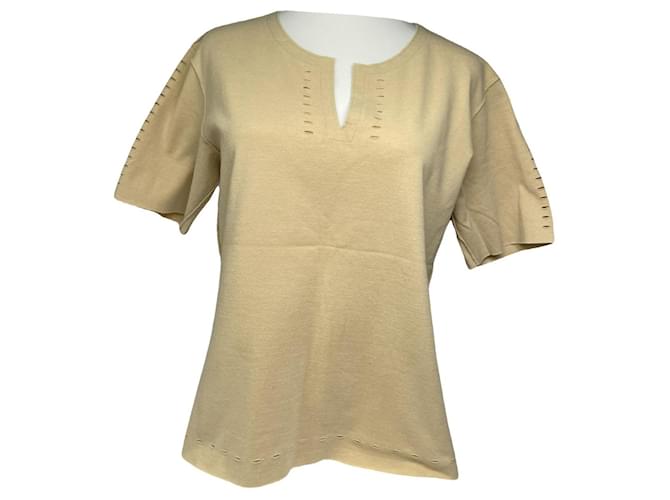 Top in lino beige Issey Miyake