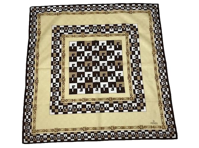 Foulard in seta gialla Fendi Giallo