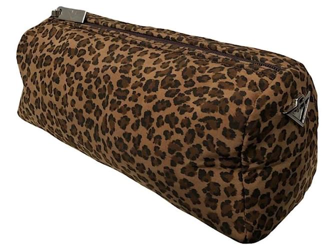 Clutch in poliestere marrone Bottega Veneta