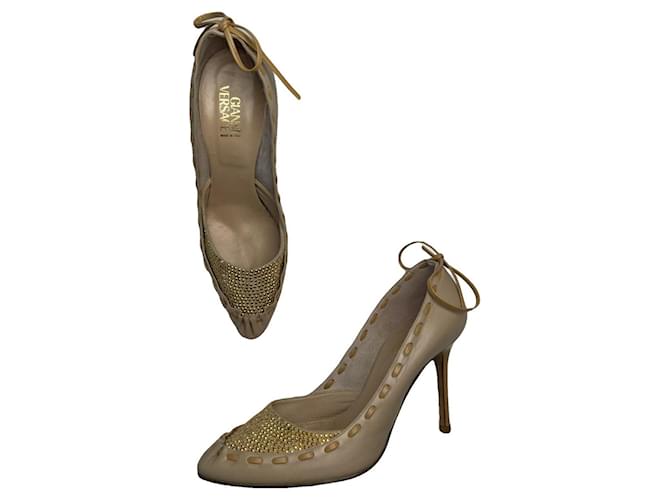 Tacchi GIANNI VERSACE T.EU 36 Pelle Beige