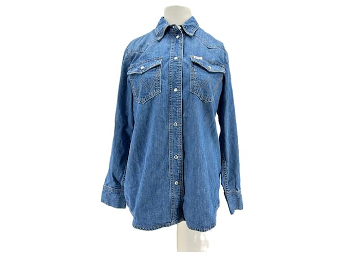 Autre Marque WRANGLER Tops T.Internazionale XS Cotone Blu