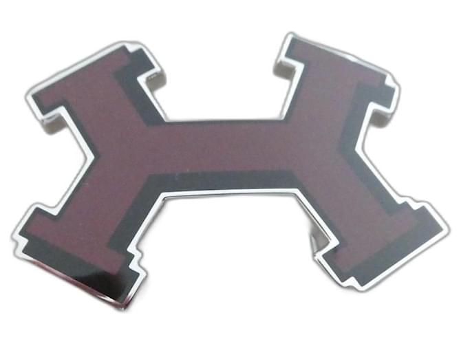 Fibbia per cintura Hermès street in ottone e lacca con scatola e dustbag Multicolore