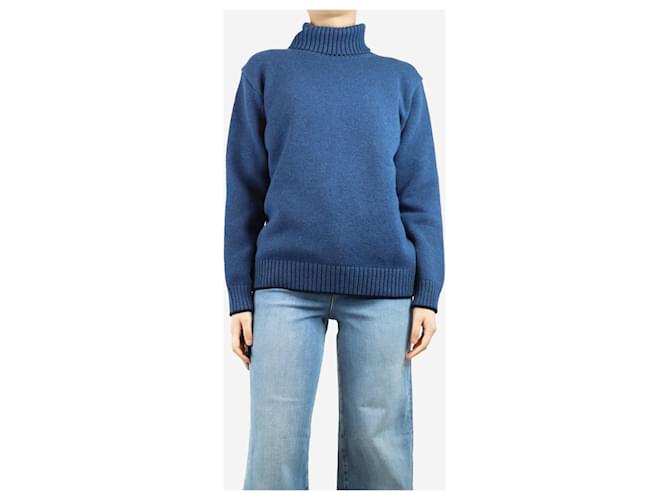 Autre Marque Maglione blu a collo alto - taglia M
