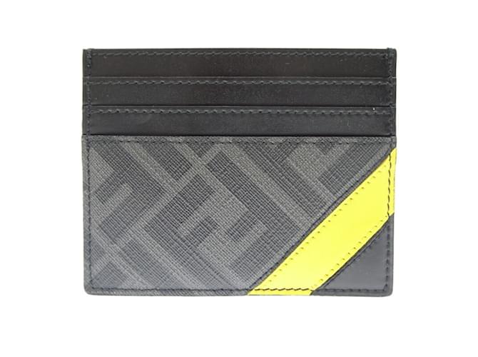 Portafoglio per uomini Fendi Nero Giallo