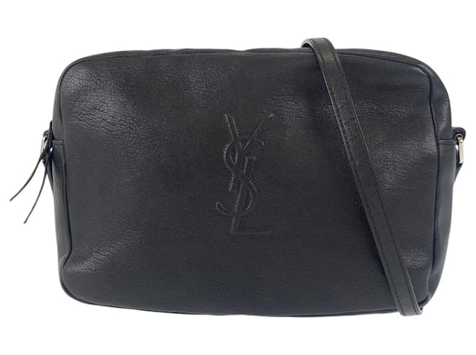 Borsa a tracolla in pelle nera Saint Laurent Nero