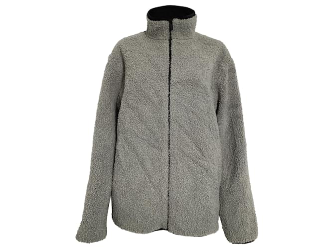 Giacca in pile con zip Theory Classon in poliestere grigio