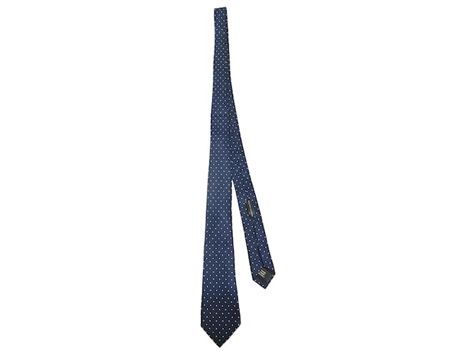 Cravatta a pois Ralph Lauren in seta blu navy
