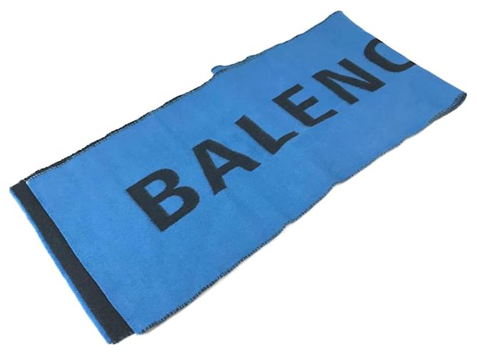 Stola in lana bicolore Balenciaga Blu