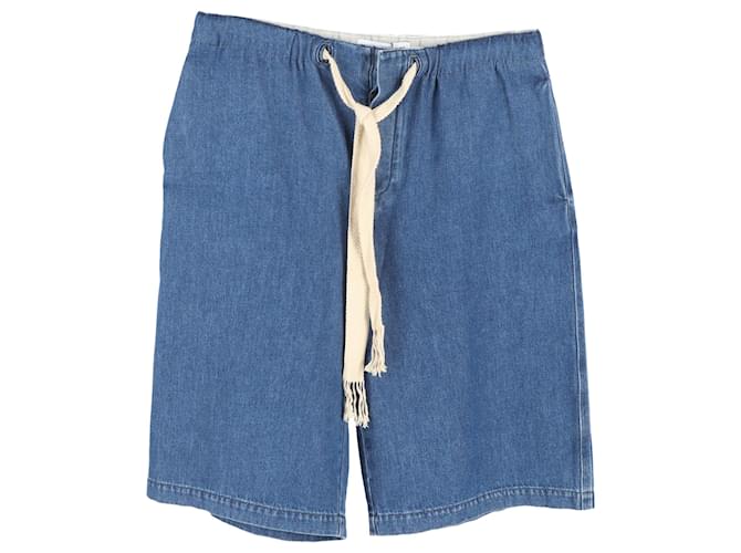 Shorts con coulisse Loewe in denim di cotone blu Blu chiaro