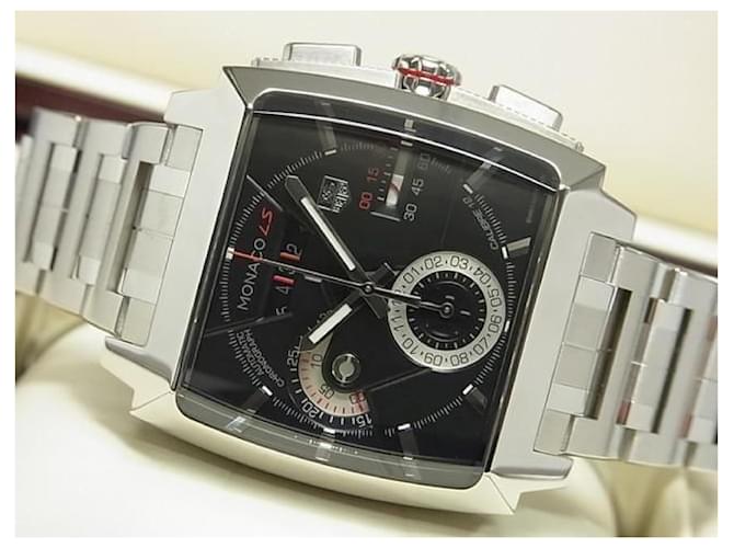 TAG HEUER Monaco LS Chronograph CAL2110.BA0781 produttore Servizio completo eseguito Uomini Argento