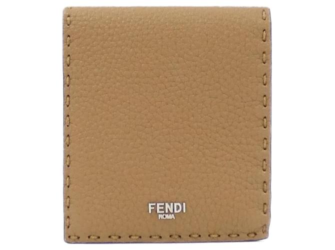 Portafoglio bi-fold Fendi in sabbia