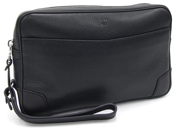 Alfred Dunhill Borsa clutch in pelle nera Dunhill Boston Series Nero
