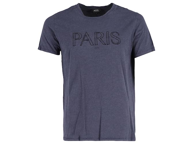 Apc T-shirt a manica corta in cotone blu A.P.C. Paris Print