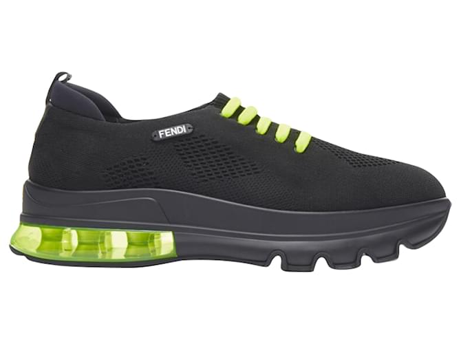 Sneaker Fendi in maglia con suola ad aria Nero