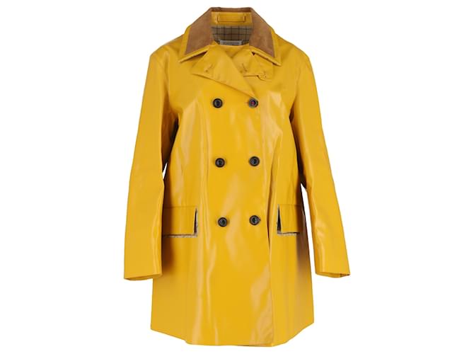 Maison Martin Margiela Cappotto doppiopetto Maison Margiela in tela gialla rivestita Giallo