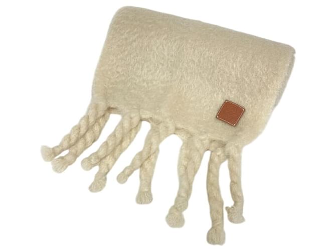 Sciarpa Anagram Loewe Beige Crudo