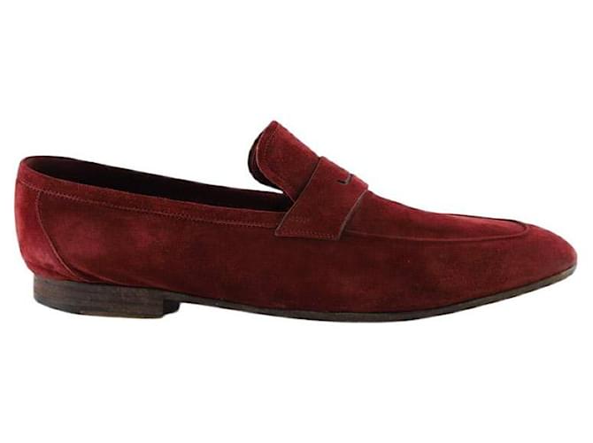 Berluti Mocassini in camoscio Bordò