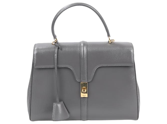 Céline Borsa 16 Medium in pelle di vitello liscia Celine grigia Grigio
