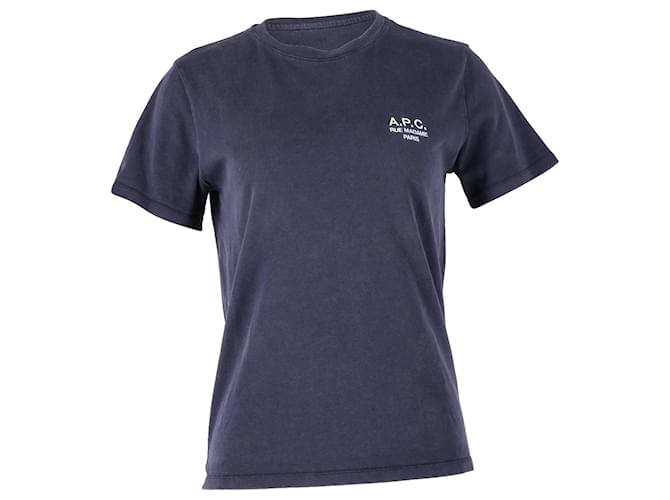 Apc T-shirt A.P.C. Standard Rue Madame in cotone blu navy