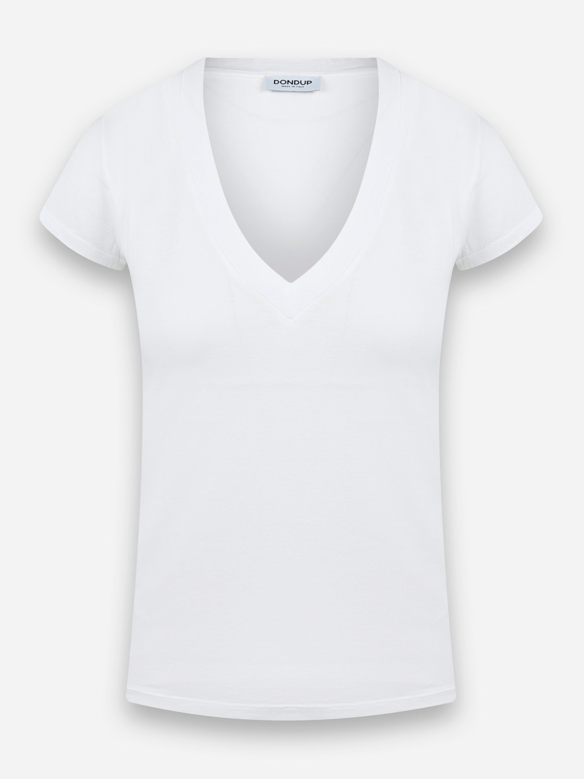 T-shirts manica corta con scollo a V Bianco