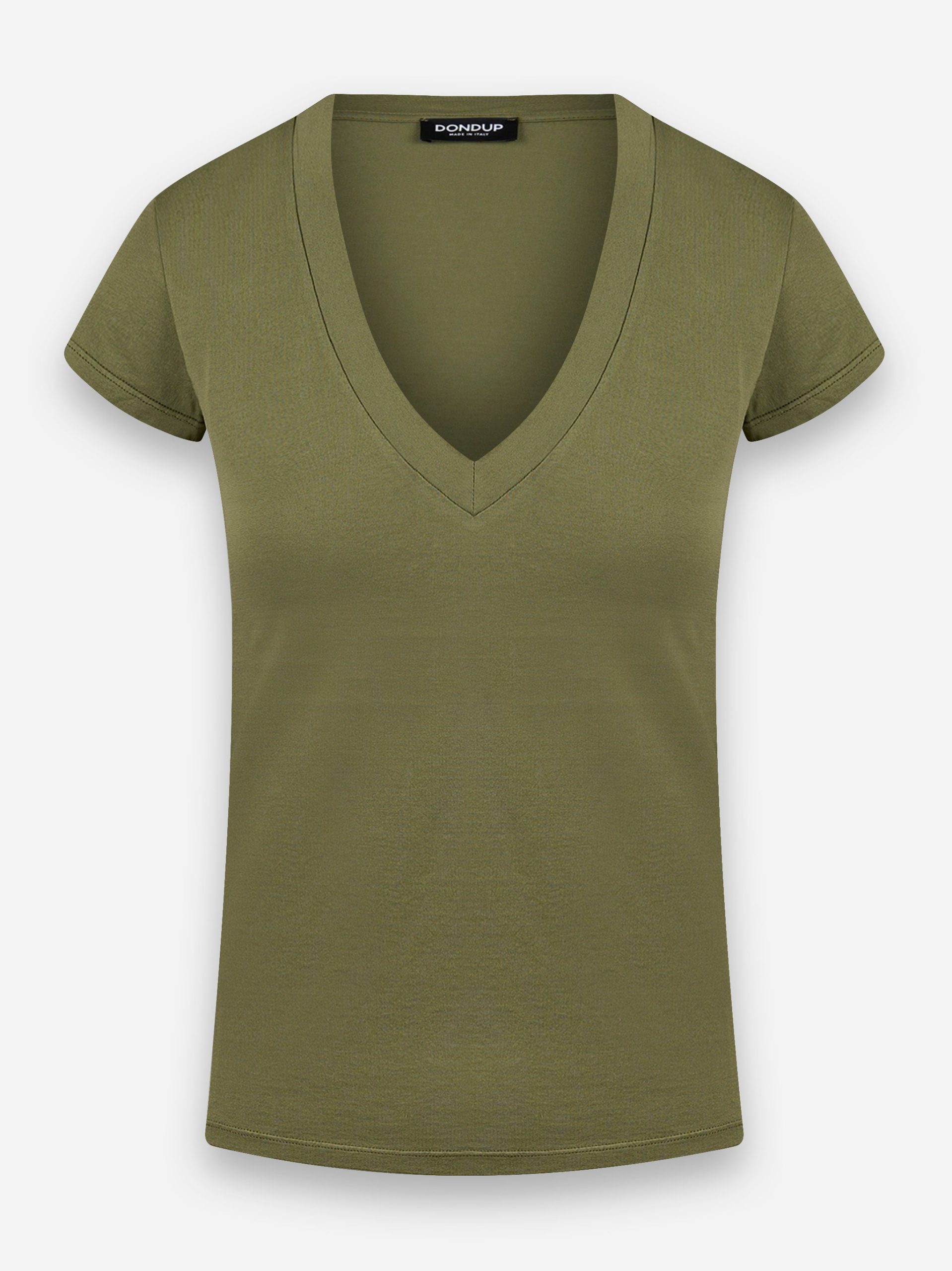 T-shirts manica corta con scollo a V Verde