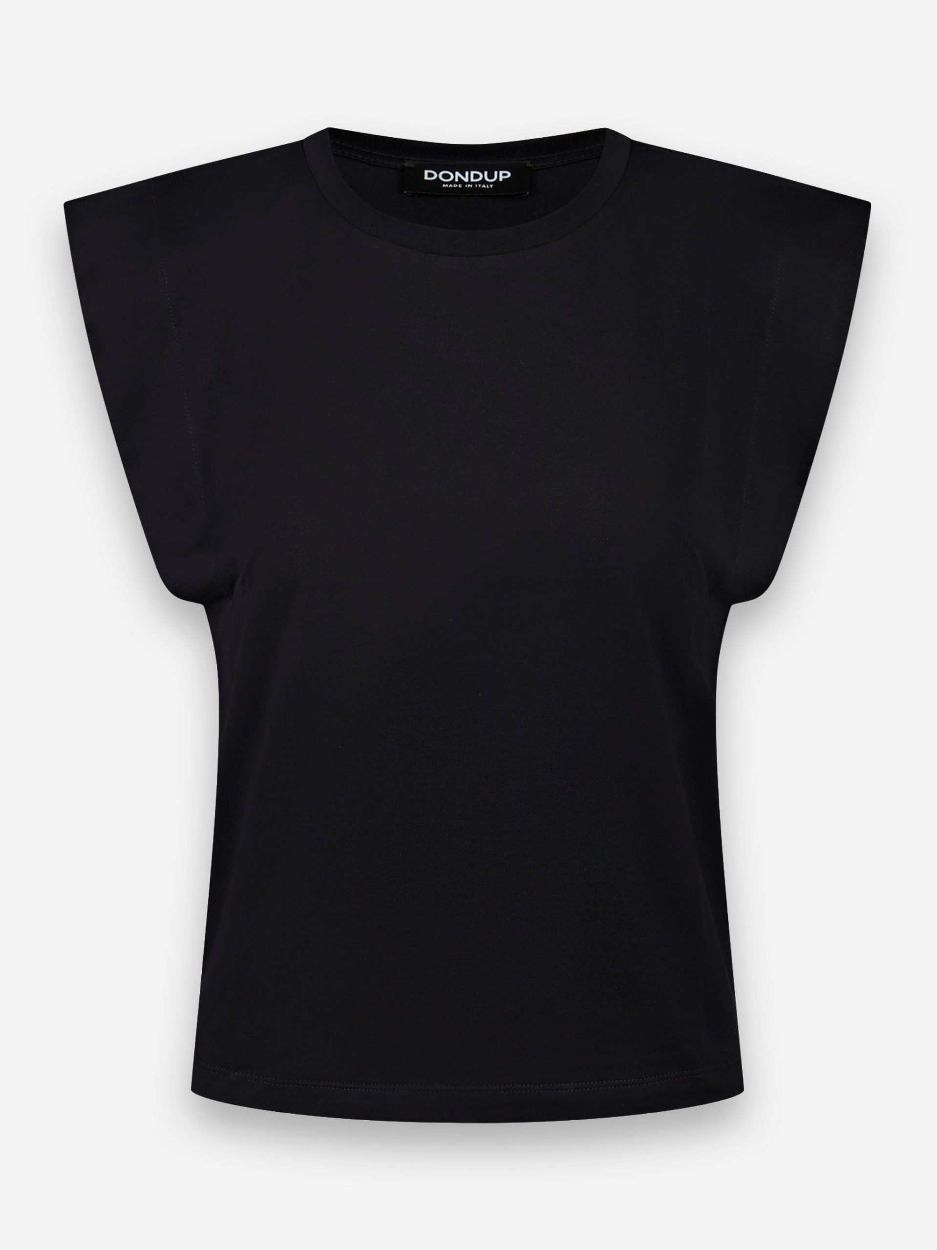 T-shirt girocollo in jersey Nero