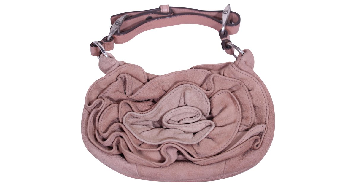 Yves Saint Laurent Borsa in pelle scamosciata Rosa