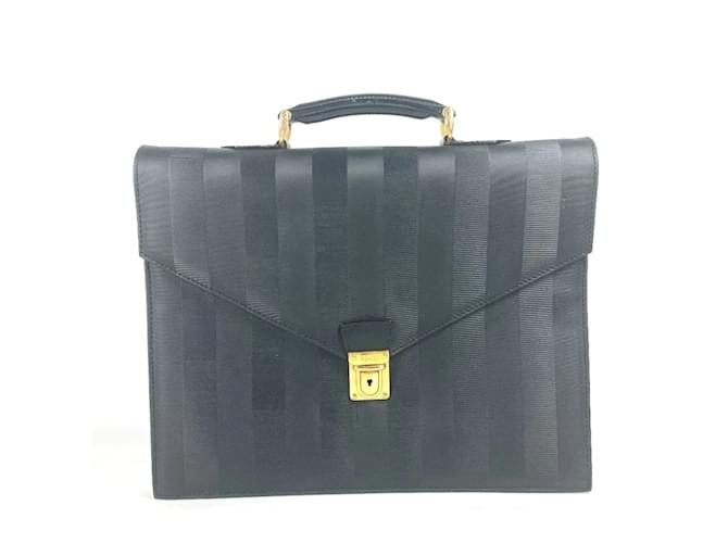 Borsa a mano cartella Fendi nera Nero