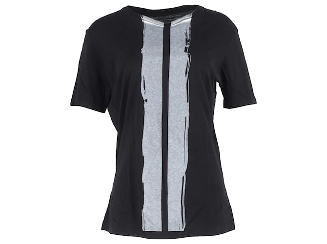 T-shirt a manica corta stampata Balenciaga in cotone nero