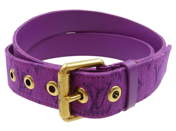 Cintura in denim viola Santur Signature di Louis Vuitton Porpora
