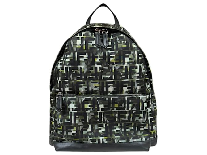 Zaino Fendi Camouflage STAMPA CAMOUFF ZUCCA Nero Multicolore