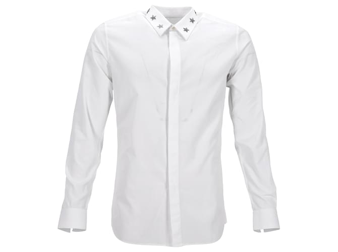 Camicia Stellata Givenchy in Cotone Bianco