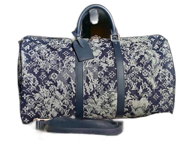 Abbesses Keepall edizione limitata ultra rara Virgil Abloh Louis Vuitton Blu navy