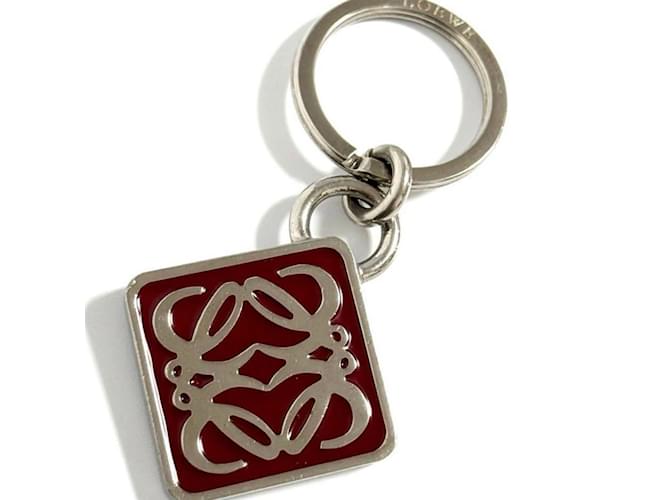 Anello portachiavi Loewe da uomo Anagram rosso