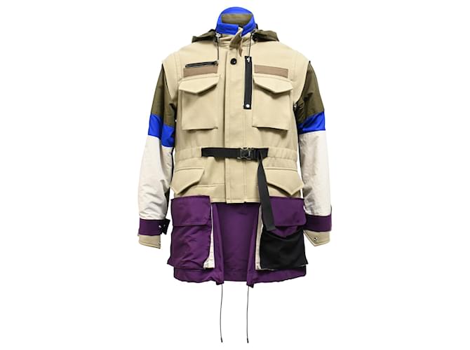 Giacca Melton Sacai in lana beige