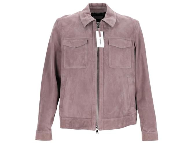 Autre Marque Giacca Trucker Mr. P in Suede Rosa