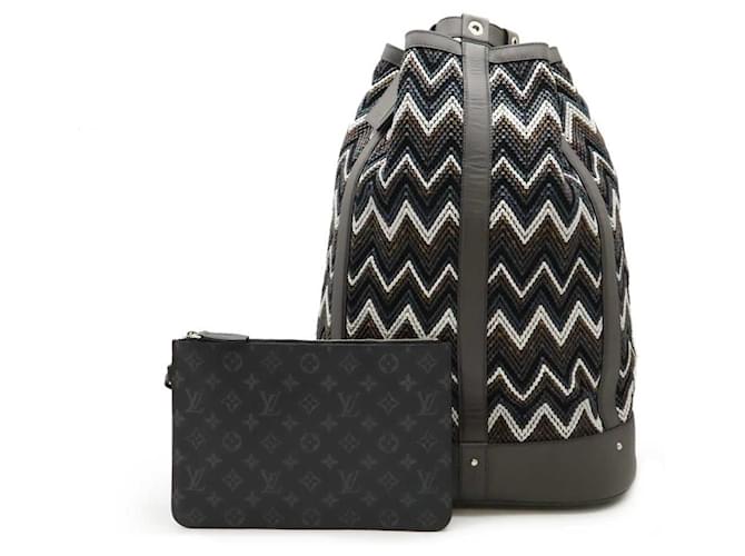 Zaino 2 in 1 Monogram Eclipse in PVC/Pelle Louis Vuitton M43082 Grigio