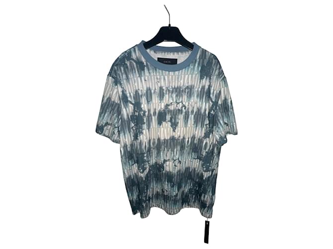 T-shirt Amiri stampata Tie & Dye Blu/Bianco