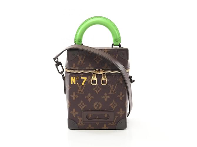Borsa a mano Vertical Box Trunk Monogram Louis Vuitton Marrone Verde