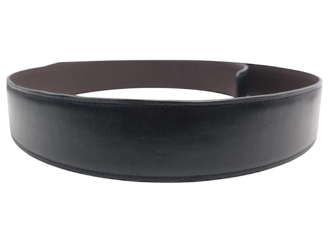 Hermès COLLANA CINTURA VINTAGE HERMES 42MM T105 CUOIO NERO MARRONE PER CINTURA