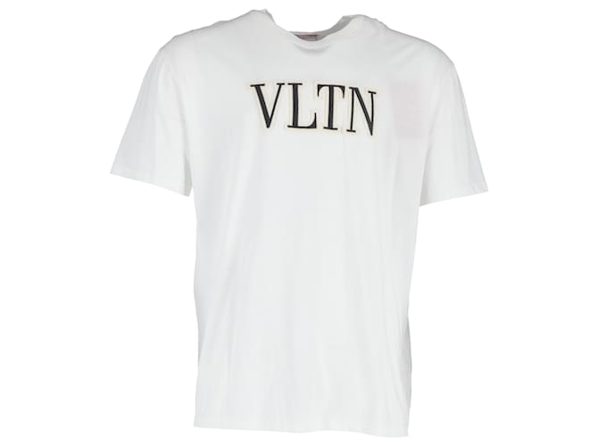 Valentino Garavani T-shirt Valentino VLTN Logo in cotone bianco