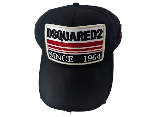 Dsquared2 Berretti Nero Bianco Rosso