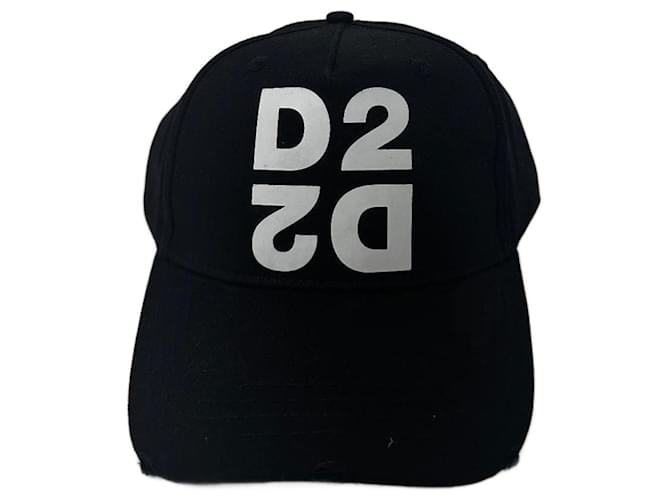 Cappello Logo Dsquared2 Nero Bianco