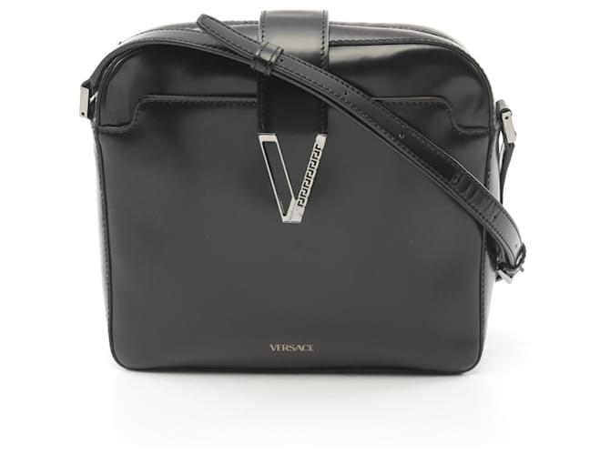 Borsa a Spalla Greca di Versace Nero