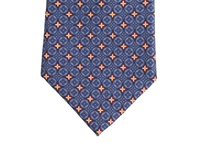 Cravatta in seta Monogram Louis Vuitton Blu