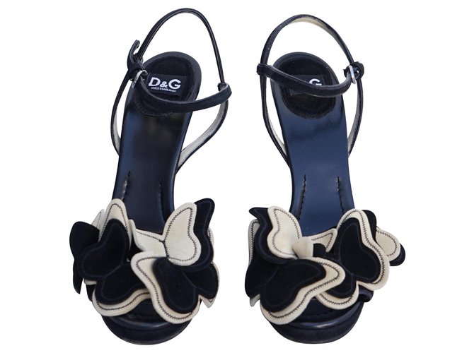 D&G sandali Nero Beige