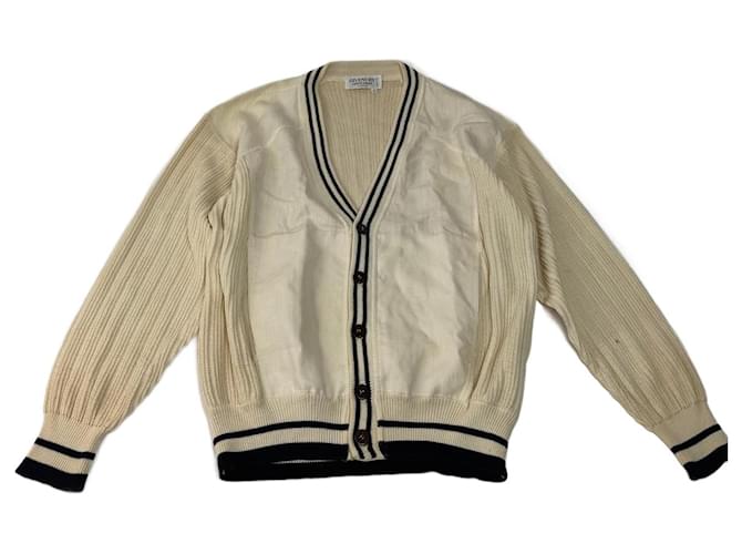 Cardigan in lino vintage Givenchy degli anni '80 S Beige